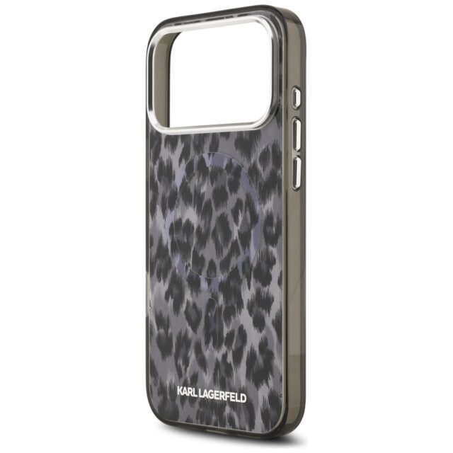 Karl Lagerfeld IML Leopard Pattern MagSafe Case for iPhone 17 Pro Max Black - imagine 6