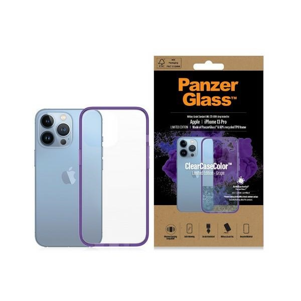 cps-e488fc66b291ce0938531a07ef537c45-2025-12-07-00-57-28 PanzerGlass ClearCase iPhone 13 Pro6.1" Antibacterial Military grade Grape 0337 - imagine 1