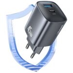 Wall charger USAMS CC290 T66 45W GaN 1xUSB-A 1xUSB-C silver - imagine 10