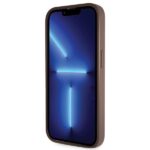 Guess GUHCP15LP4TDSCPW iPhone 15 Pro 6.1" brown hardcase Crossbody 4G Metal Logo - imagine 5