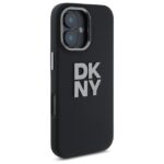 DKNY DKHCP16SSMCBSK iPhone 16 6.1" black hardcase Liquid Silicone Metal Logo - imagine 2
