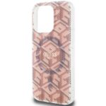 Guess GUHMP15XHGCUSTGP iPhone 15 Pro Max 6.7" pink hardcase IML GCube MagSafe - imagine 6