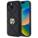 DKNY DKHCP15MPQDSLK iPhone 15 Plus 6.7" black Quilted Stack Logo