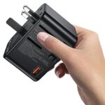 USAMS Adapter network 1xUSB+2xUSB-C T62 65W4in1 US/AU/EU/UK black/black CC199TC01 (US-CC199) Univesa - imagine 4