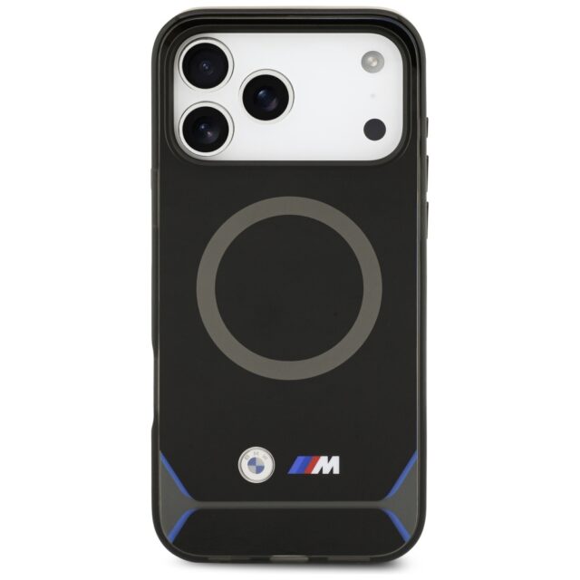 BMW M IML Metal Buttons & Logo MagSafe Case for iPhone 17 Pro Max Black / Blue - imagine 3