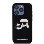 Karl Lagerfeld KLHMP15LSKCHPPLK iPhone 15 Pro 6.1" black hardcase Silicone Karl & Choupette Ma - imagine 3