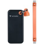 Verbatim 1TB SSD Drive - Keychain with USB 3.2 Gen.2 Cable Black-Orange 321