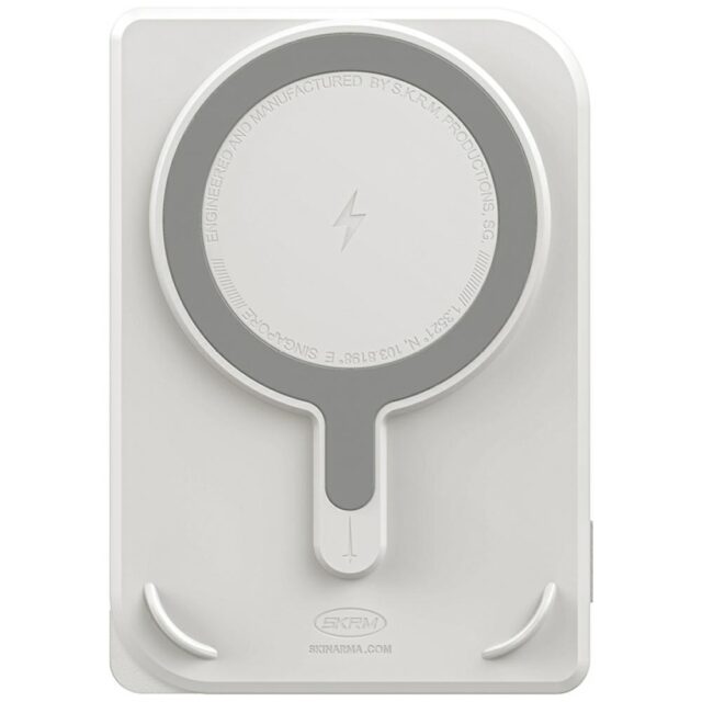 Powerbank Skinarma Nexus Mecha Magnetic  Kick-Stand 5000mAh 20W PD USB-C MagSafe grey - imagine 4