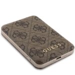 Guess Inductive Powerbank 15W GUPB5FP4EMGW 5000mAh brown 4G Leather Metal Logo MagSafe - imagine 3