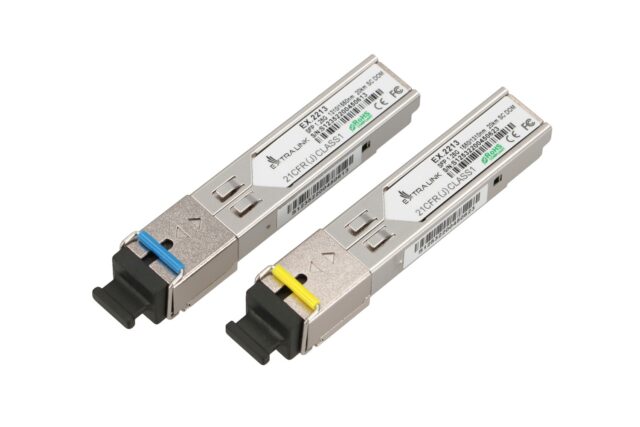 Extralink SFP 1.25G | SFP WDM Module | 1,25Gbps, 1310/1550nm, single mode, 20km, SC, DOM, pair - imagine 2