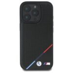 BMW BMHMP16X23PUPDK iPhone 16 Pro Max 6.9" black hardcase M Perforated Tricolor Line MagSa - imagine 3