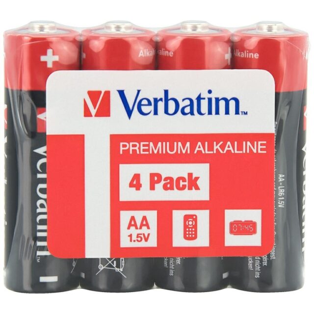 Verbatim Alkaline Battery AA LR6 4pcs 49501 - imagine 5