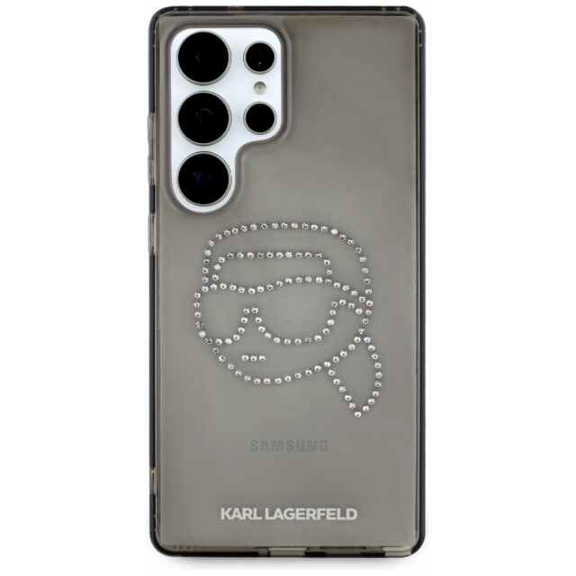 Case Karl Lagerfeld Rhinestones Karl Head Logo Samsung Galaxy S25 Ultra black - imagine 3