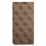 Guess GUBKS22LG4GFBR S22 Ultra S908 brown book 4G Metal Gold Logo - imagine 2