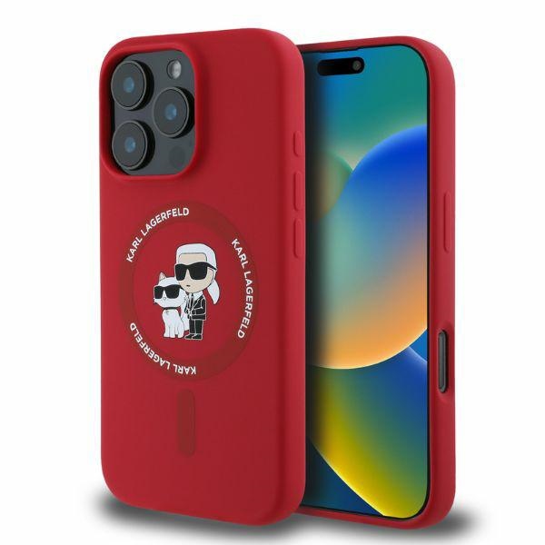 cps-e51d56ecf55fbf5559319b5ac4e44a8e-2025-12-06-19-22-03 Karl Lagerfeld KLHMP16XSCMKCRHR iPhone 16 Pro Max 6.9" red hardcase Silicone Karl&Choupette - imagine 1