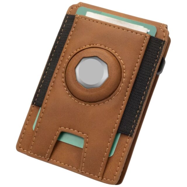 Portfel MajesticLine RFID z miejscem na   lokalizator brązowy - imagine 2