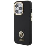 Guess GUHCP15XM4DGPK iPhone 15 Pro Max 6.7" black hardcase Silicone Logo Strass 4G - imagine 2