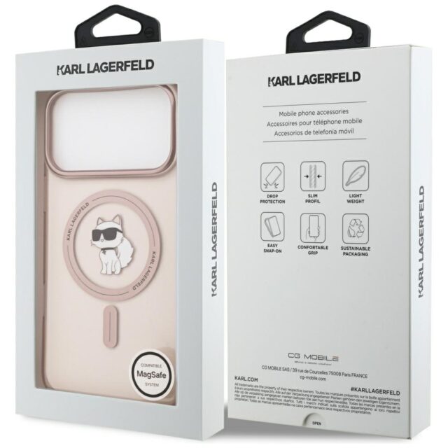 Karl Lagerfeld IML Choupette MagSafe Case for iPhone 17 Pro Max Pink - imagine 8