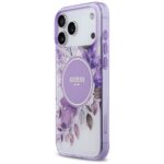 Etui Guess IML Flower & Tonal Circle      MagSafe do iPhone 17 Pro Max fioletowy - imagine 2