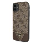 Guess GUHCN61PU4GHBR iPhone 11 6,1" / Xr 6,1" brown hardcase 4G Triangle Collection - imagine 2