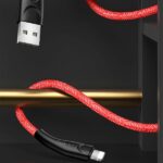 USAMS Braided U41 Lightning 1m 2A red SJ391USB02 (US-SJ391) Fast Charge - imagine 5