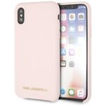 Karl Lagerfeld KLHCPXSLLPG iPhone X/Xs hardcase light pink Silicone