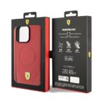 Ferrari FEHMP15LPTER iPhone 15 Pro 6.1" red hardcase Carbon Metal Logo MagSafe - imagine 8