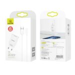 USAMS Wall Charger 1xUSB T21 Lightning white 2.1A Fast Charging T21OCLN01 - imagine 3