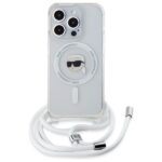 Karl Lagerfeld KLHMP16LHCKHNT iPhone 16 Pro 6.3" hardcase transparent Crossbody IML Karl Head Magsa - imagine 2