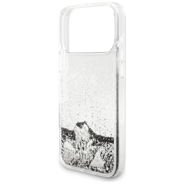 Guess Liq. Glitter Charms Case for iPhone 17 Pro Silver - imagine 6