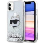 Karl Lagerfeld KLHCN61LNCHCS iPhone 11/XR silver hardcase Glitter Choupette Head