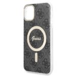 Guess Set GUBPN61H4EACSK Case + Charger iPhone 11 6.1" Black Hard Case 4G Print MagSafe - imagine 6