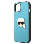 Karl Lagerfeld KLHCP13SPKMB iPhone 13 mini 5,4" blue hardcase Leather Ikonik Karl`s Head Me - imagine 6