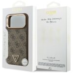 Case Guess 4G Triangle Logo MagSafe for iPhone 17 Pro Max brown gold - imagine 8