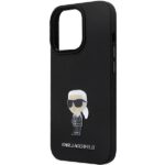Karl Lagerfeld KLHCP14LSMHKNPK iPhone 14 Pro 6.1" black Silicone Ikonik Metal Pin - imagine 6