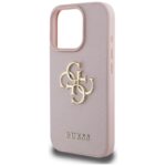 Case Guess Grained Big 4G Logo Small Classic Logo for iPhone 16 Pro pink - imagine 6