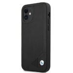 BMW BMHCP12SRCDPK iPhone 12 mini 5,4" black hardcase Leather Deboss - imagine 2