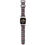 Hello Kitty Strap HKAWMSDIEZK Apple Watch 38/40/41mm Black Strap Silicone Bows & Stripes