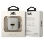 Karl Lagerfeld KLA2HNIKTCT AirPods 1/2 cover transparent Karl`s Head - imagine 3