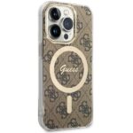 Guess GUHMP14LH4STW iPhone 14 Pro 6.1" brown hardcase 4G MagSafe - imagine 3