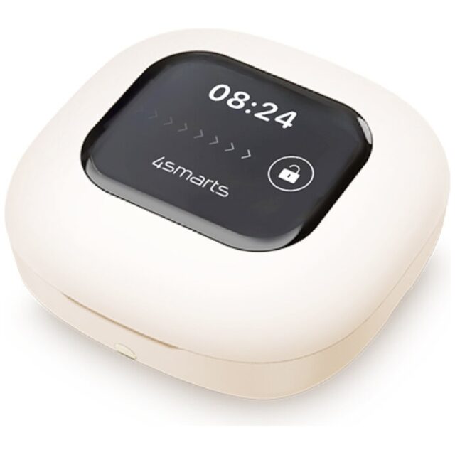 Bluetooth headphones 4smarts SkyBuds OWS with AI screen beige - imagine 2