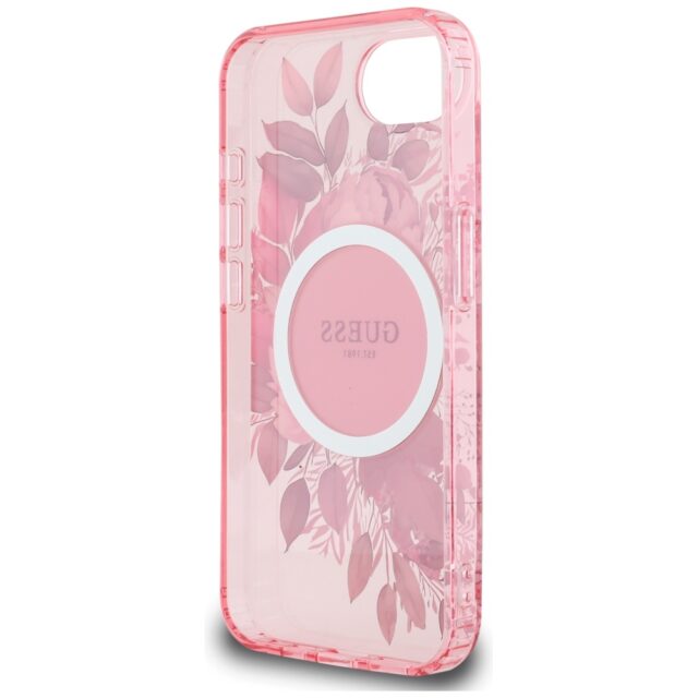 Case Guess IML Flowers MagSafe for iPhone 16e pink - imagine 7