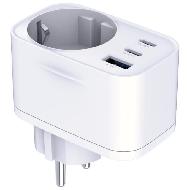 Adapter 3MK Hyper Comfort Charger 30W 1xUSB-A 2xUSB-C 1xSchuko PD QC3.0 white - imagine 7