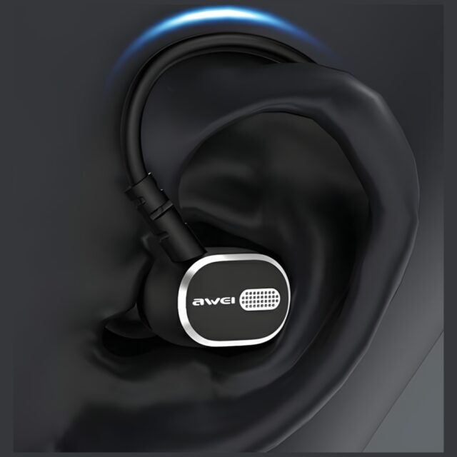AWEI TC-6 USB stereo headphones-C black - imagine 4