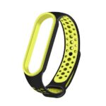 Beline pasek Mi Band 7/6/5czarny-zielony/black-green Design