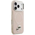 Karl Lagerfeld Karl & Choupette Pins MagSafe Case for iPhone 17 Pro Pink - imagine 4