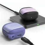 Araree etui Bean Sam Galaxy Buds Live /Pro / Fe fioletowy/purple AR20-01298F - imagine 3