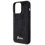Guess GUHCP15LPSFDGSK iPhone 15 Pro 6.1" black hardcase Sequin Script Metal - imagine 6