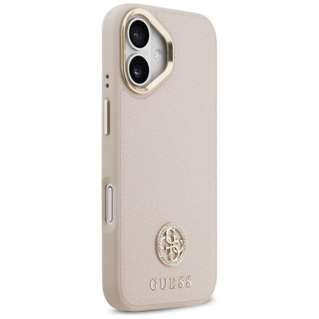 Case Guess Grained Strass Logo MagSafe for iPhone 17 pink - imagine 4