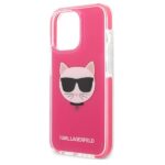 Karl Lagerfeld KLHCP13LTPECPI iPhone 13 Pro / 13 6,1" hardcase fuschia Choupette Head - imagine 6